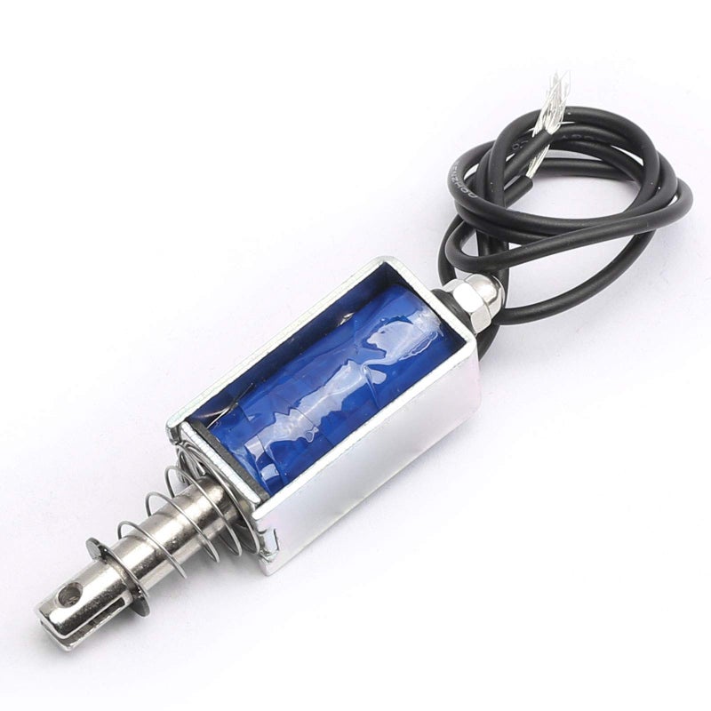 DEVMO JF-0530B DC12V 300mA 5N/10mm Pull-Push-Type DC Linear Motion Solenoid Electromagnet - Image 1